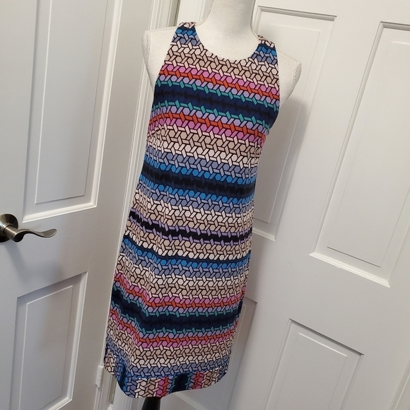 Trina Turk Macee Stained Glass Print Sleeveless Shift Dress Size 4, Colorful - Picture 2 of 14